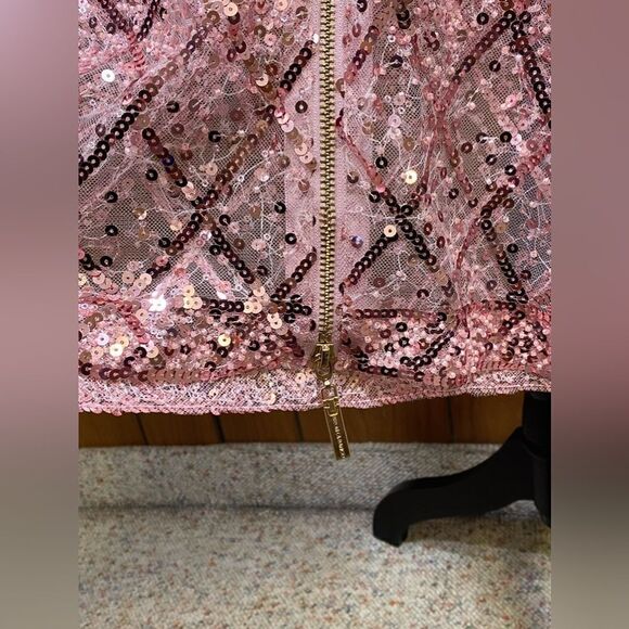 Bronx and Banco Coco x Afiya Feathered Sequin Midi-Dress size XS - Picture 11 of 13